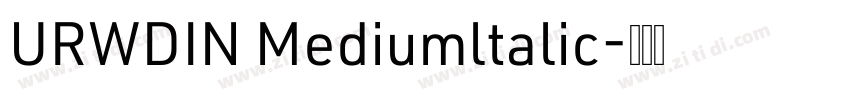 URWDIN Mediumltalic字体转换